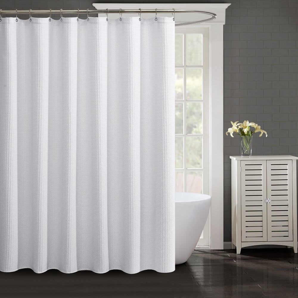 Waffle Fabric Shower Curtain